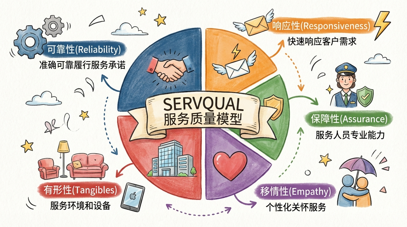 SERVQUAL模型五维度