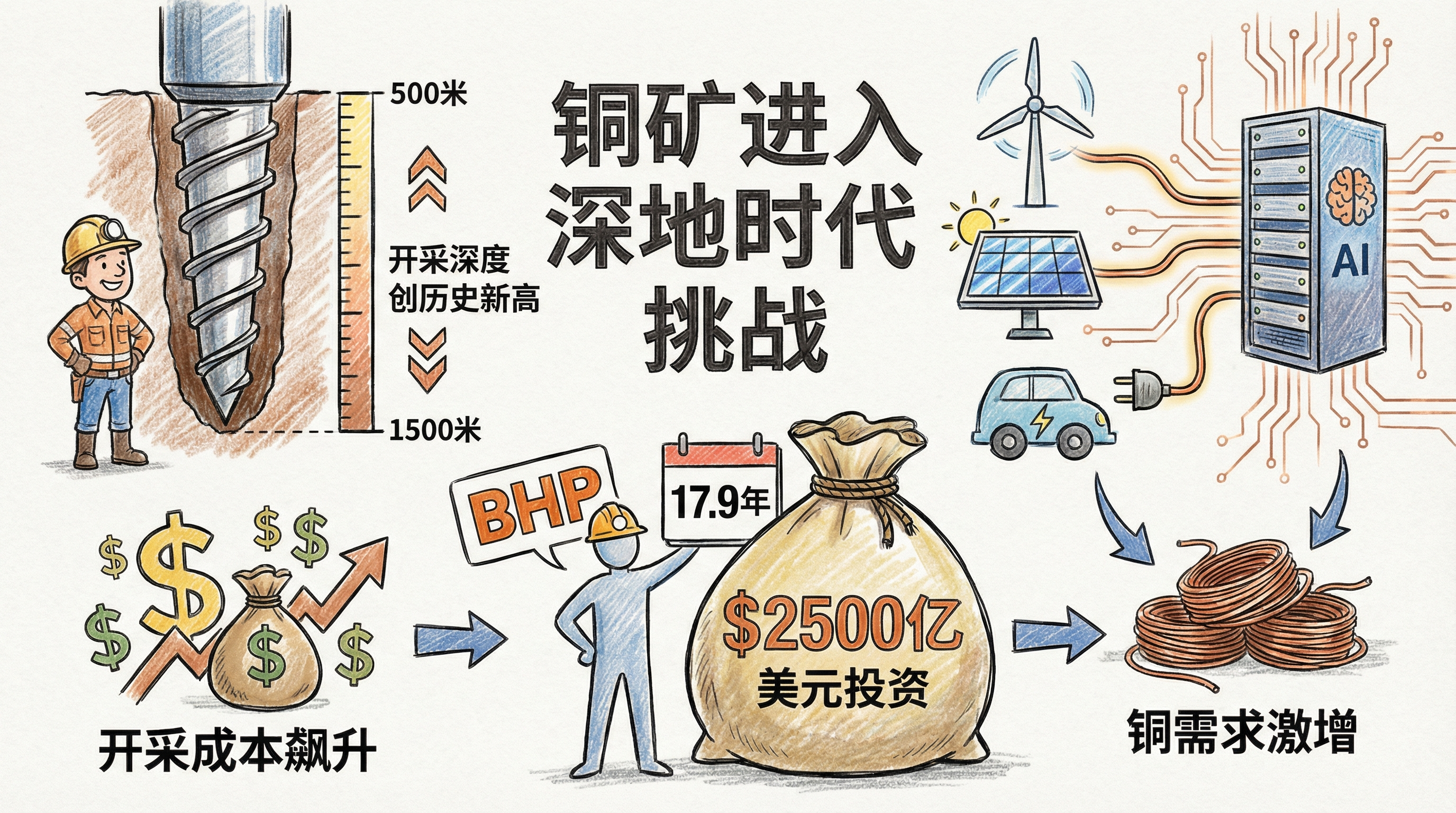 铜矿开采深度趋势