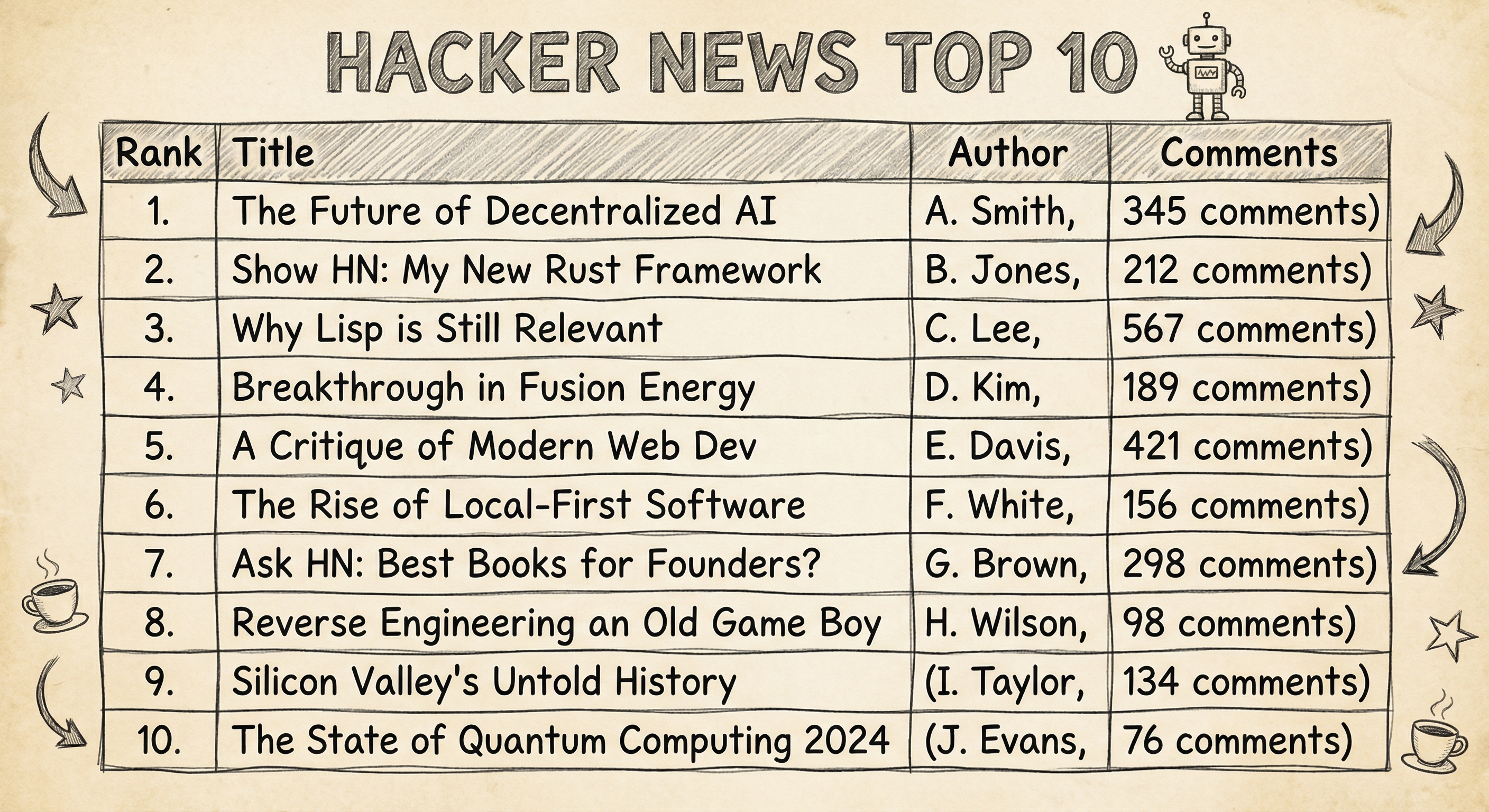 Hacker News Top 10