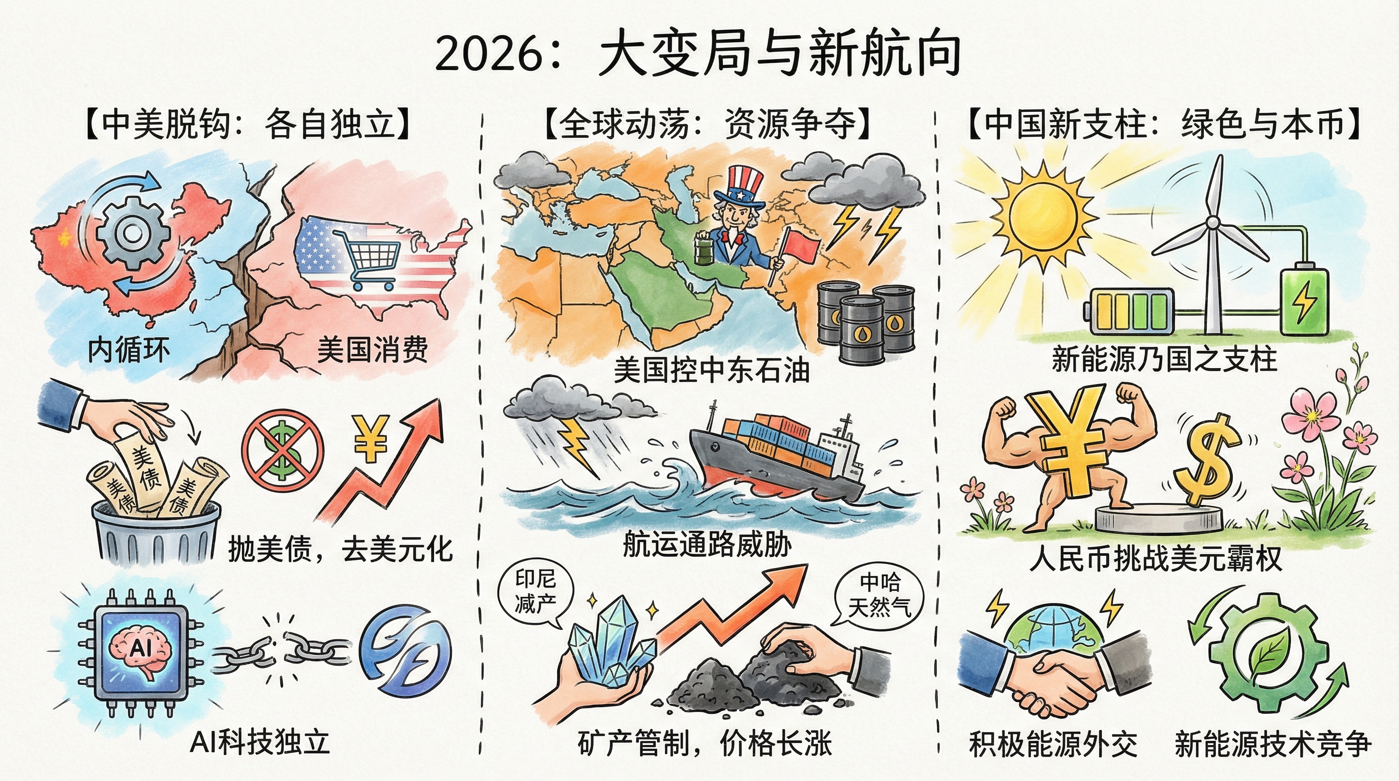 中美经济体系独立性与能源矿产安全