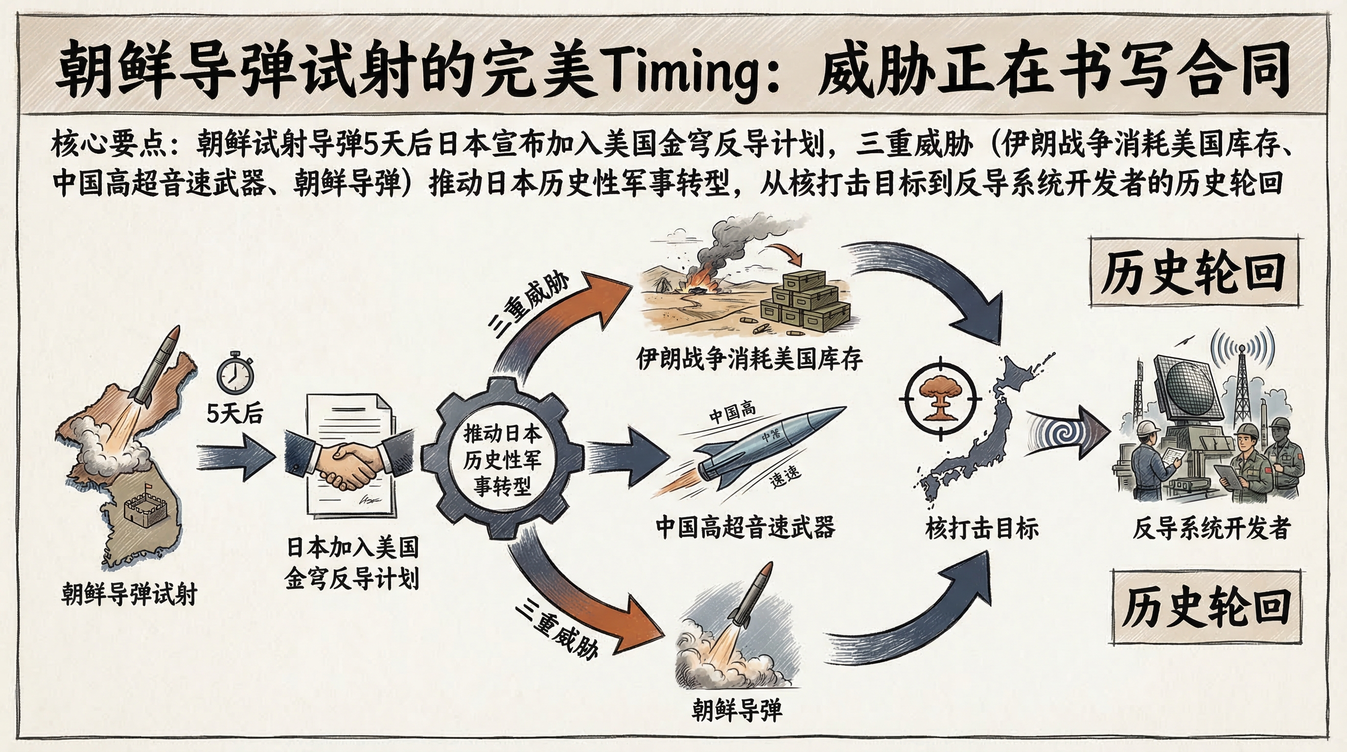 朝鲜导弹试射的完美timing