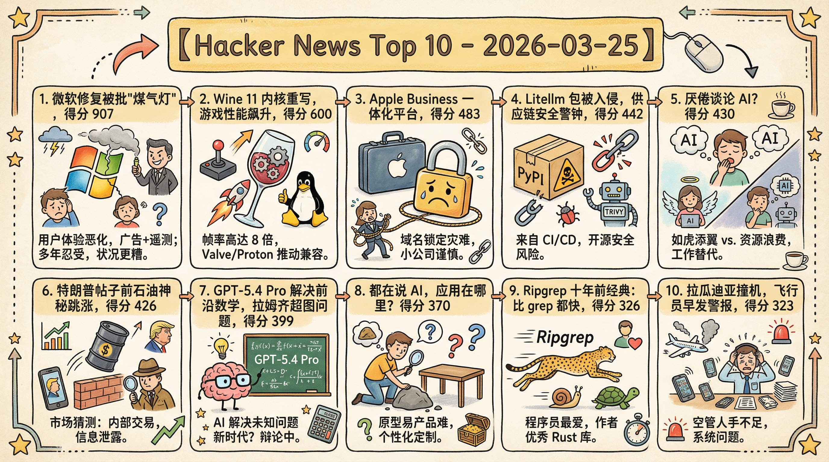 Hacker News Top 10 - 2026-03-25