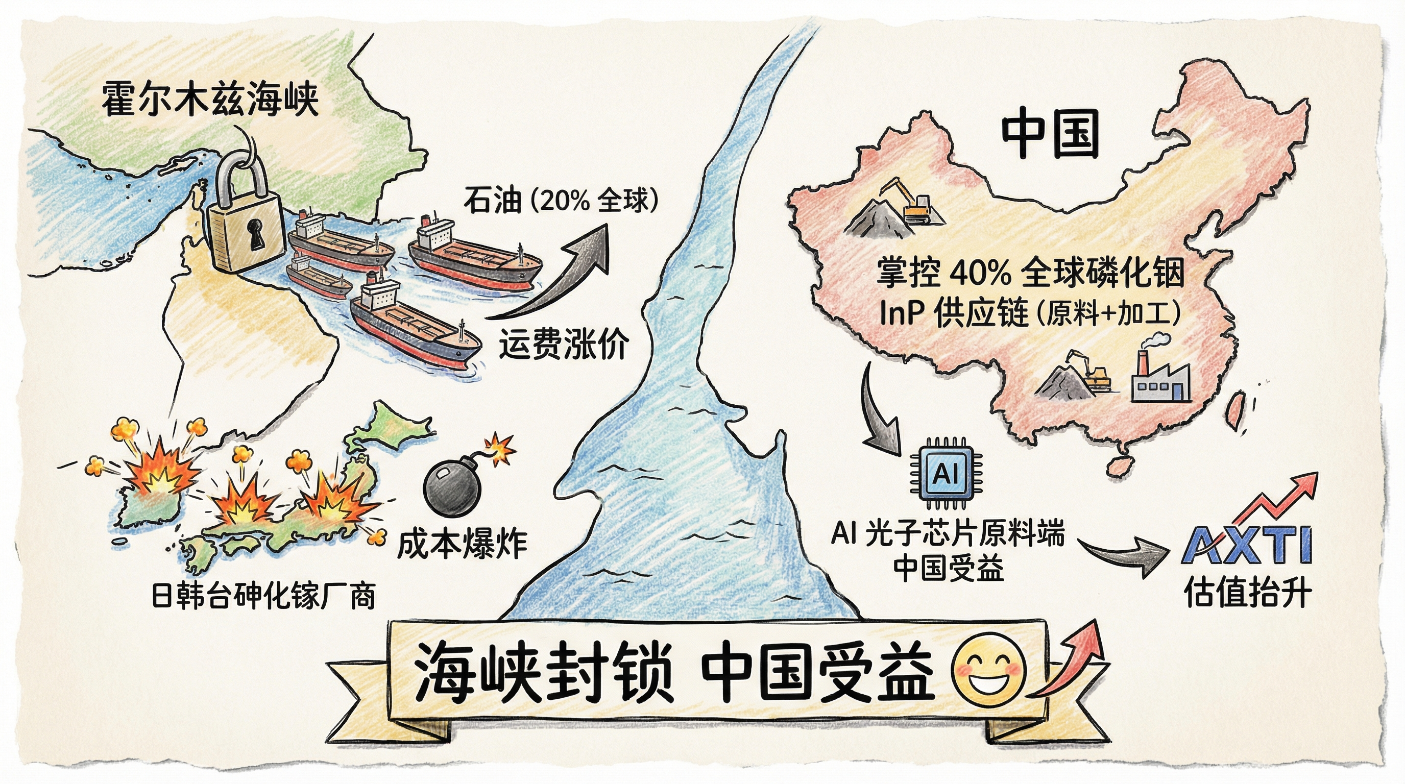 AXTI：霍尔木兹海峡封锁，中国砷化镓供应链受益