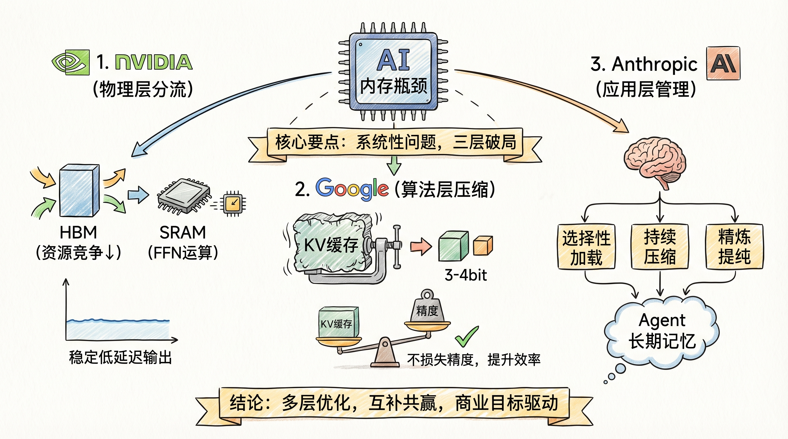 AI内存瓶颈三层解法